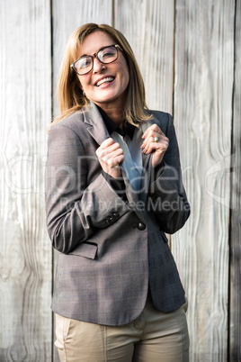 Woman wearing a suit