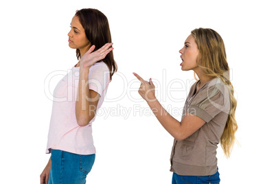 Two girls arguing