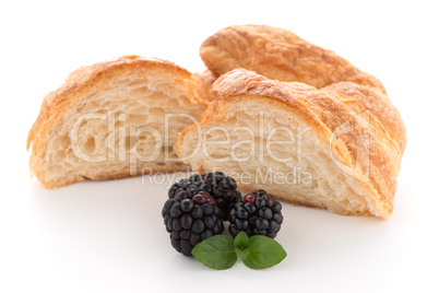 Croissant and blackberries