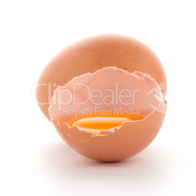 Raw eggs isolated on white