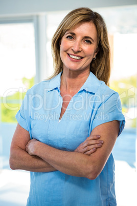 happy woman smiling at the camera