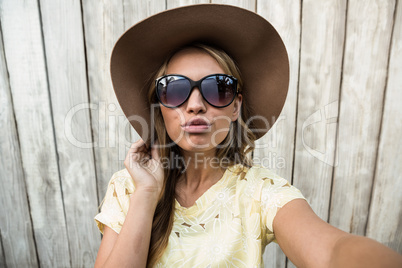 Young female with glasses