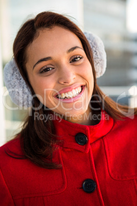 Smiling women in the cold