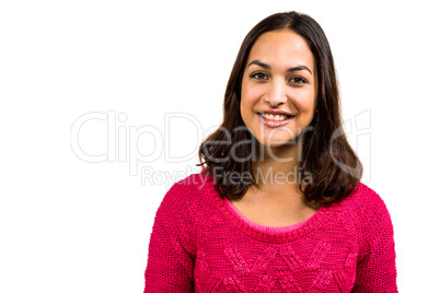 Close-up portrait of confident young woman smiling