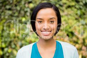 Portrait of a smiling brunette