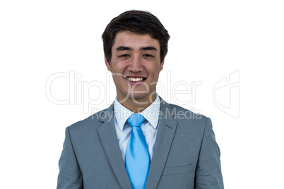 Smiling asian businessman