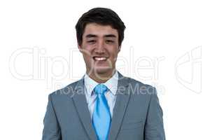 Smiling asian businessman