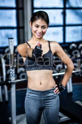 Healthy woman posing