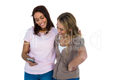 Two girls smiling