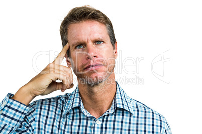 Close-up of thoughtful man