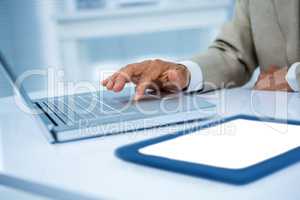 Close up view of a businessman desk