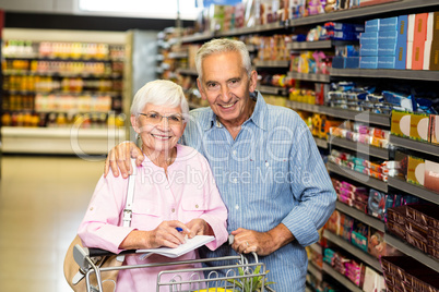 Senior couple shopping together