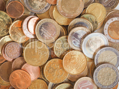 Euro coins background