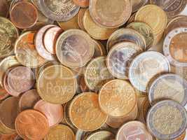 Euro coins background