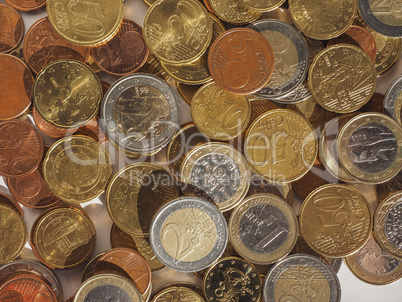 Euro coins background