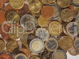 Euro coins background