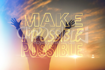 Composite image of make impossible possible