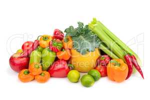 Assortment fresh fruit and vegetables