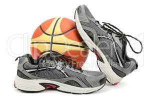 running shoes and ball