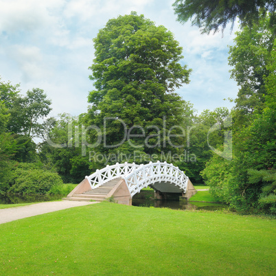 Stone bridge over the stream