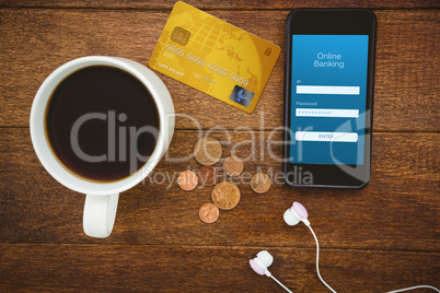 Composite image of credit card