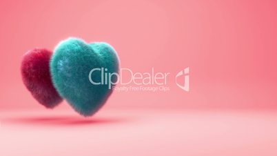 Hairy Hearts Background Animation for Valentines Day and Wedding.