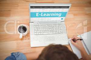 Composite image of e-learning interface
