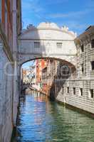 Bridge of sighs in Venice, Italy