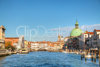 Overview of Grand Canal in Venice, Italy