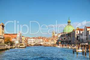 Overview of Grand Canal in Venice, Italy