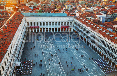 San Marco square with tourists in Venice