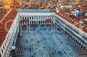 San Marco square with tourists in Venice