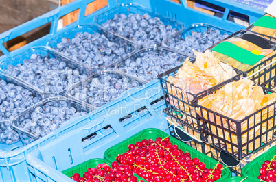 Johannisbeeren und Heidelbeeren