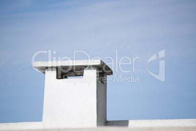 White Chimney and Blue Sky