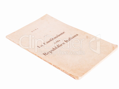 Italian Constitution vintage