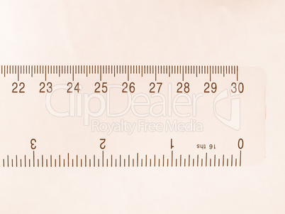 Imperial and metric ruler vintage