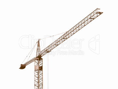 Crane isolated vintage