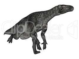 Iguanodon dinosaur running - 3D render