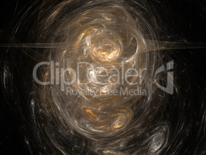 image of one Digital Fractal on Black Color