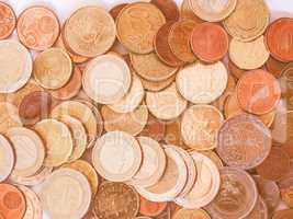 Euro coins vintage