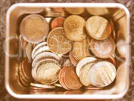 Euro coins vintage