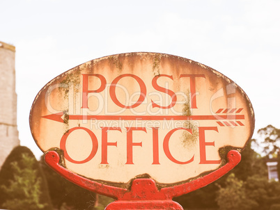 Post office sign vintage