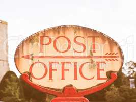 Post office sign vintage
