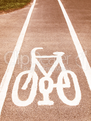 Bike lane sign vintage