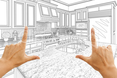 Hands Framing Custom Kitchen Design Drawing