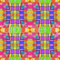 Multicolored Complex Geometric Seamless Pattern