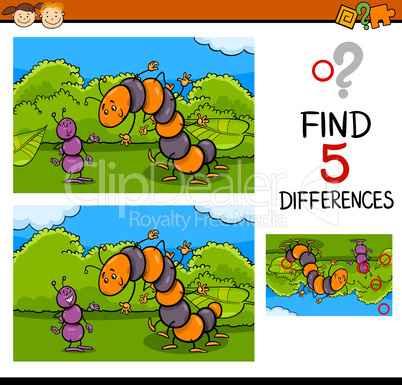 preschool task of differences