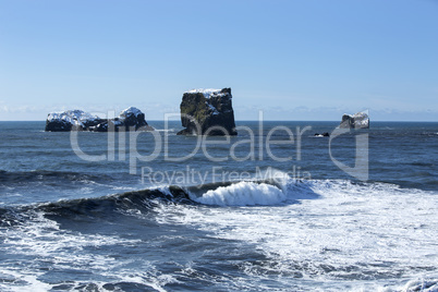 Basalt stones in the ocean, Vik, Iceland