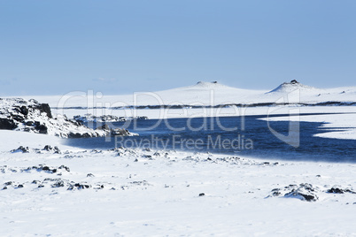 Winter panorama of Iceland