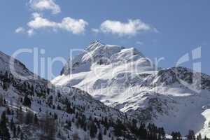 Winter mountain landscape in Austria